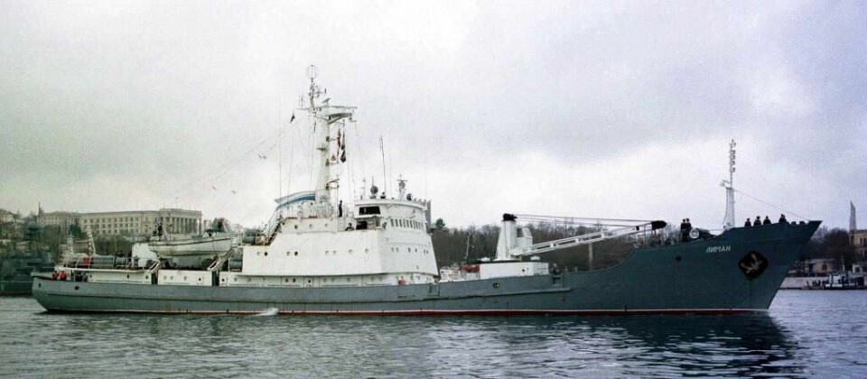 KOLLIDERTE: Spionskipet «Liman» kolliderte med et lasteskip i Svartehavet utenfor Tyrkia.