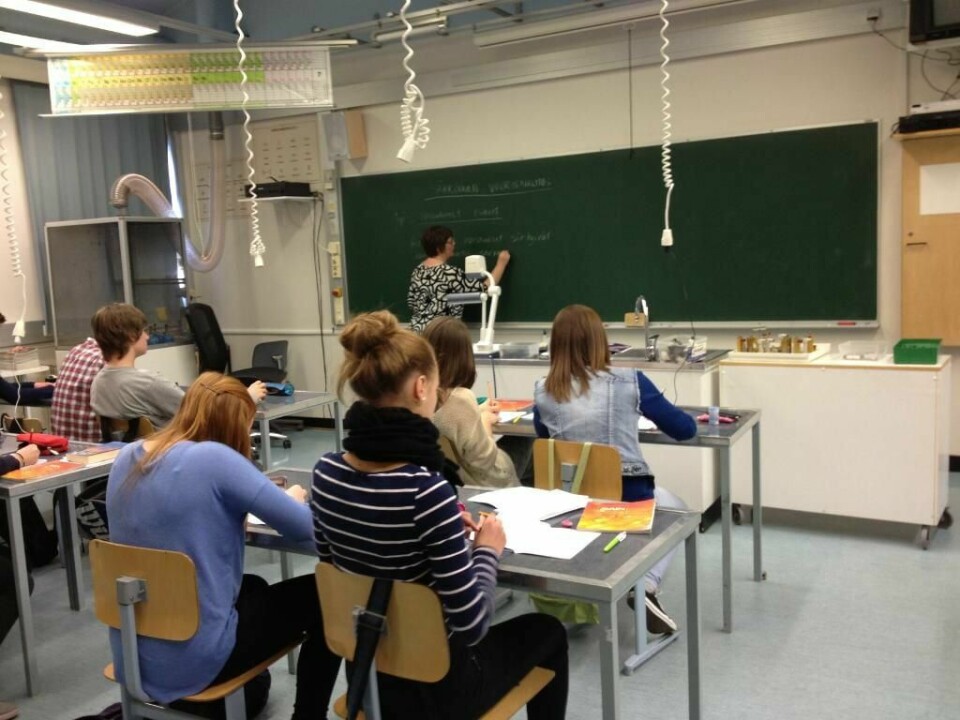 SPRÅK: Finske ungdommer på skolen i byen Jyvaskyla. De har alle lært svensk. Men noen av de som begynner på skolen nå får velge.