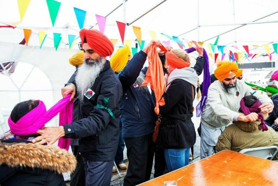 TURBAN: Lørdag er det turbandagen i Oslo. I fjor deltok 10.000 personer. Dette bildet er fra 2014.