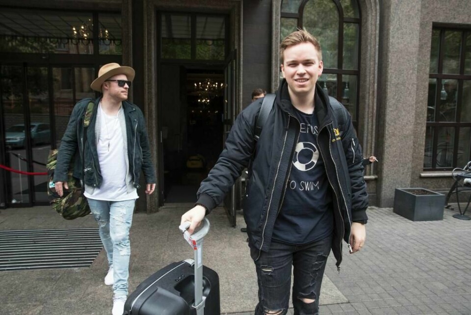 HJEM: Artistene i JOWST reiste hjem til Norge søndag. De var fornøyde etter Eurovision.