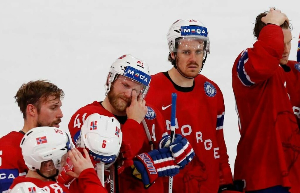 SKUFFET: Det norske landslaget i ishockey tapte for Canada. De får ikke spille kvartfinale.