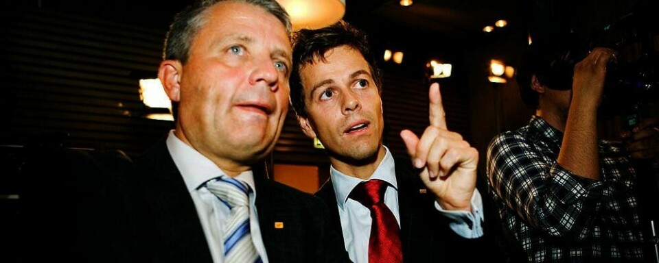 ERSTATTER: Dagfinn Høybråten ( til høyre) slutter som leder i Kristelig Folkeparti (KrF). Knut Arild Hareide (til venstre) nevnes som mulig ny leder.