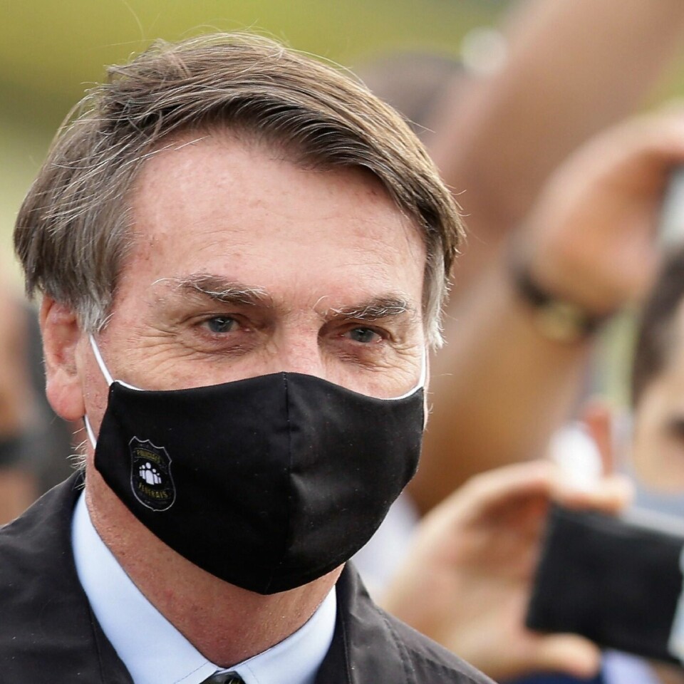 SMITTET: Brasils president Jair Bolsonaro er smittet av korona.