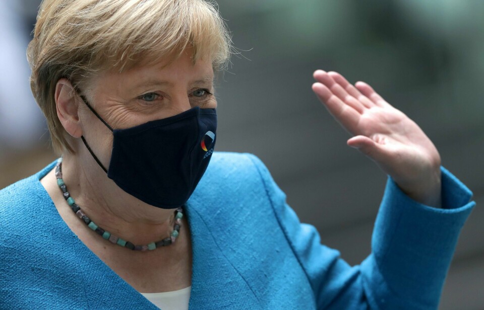 FORNØYD: Statsminister Angela Merkel i Tyskland, har latt mange flyktninger slippe inn i landet.