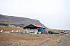 Bildet viser campingplassen utenfor Longyearbyen.