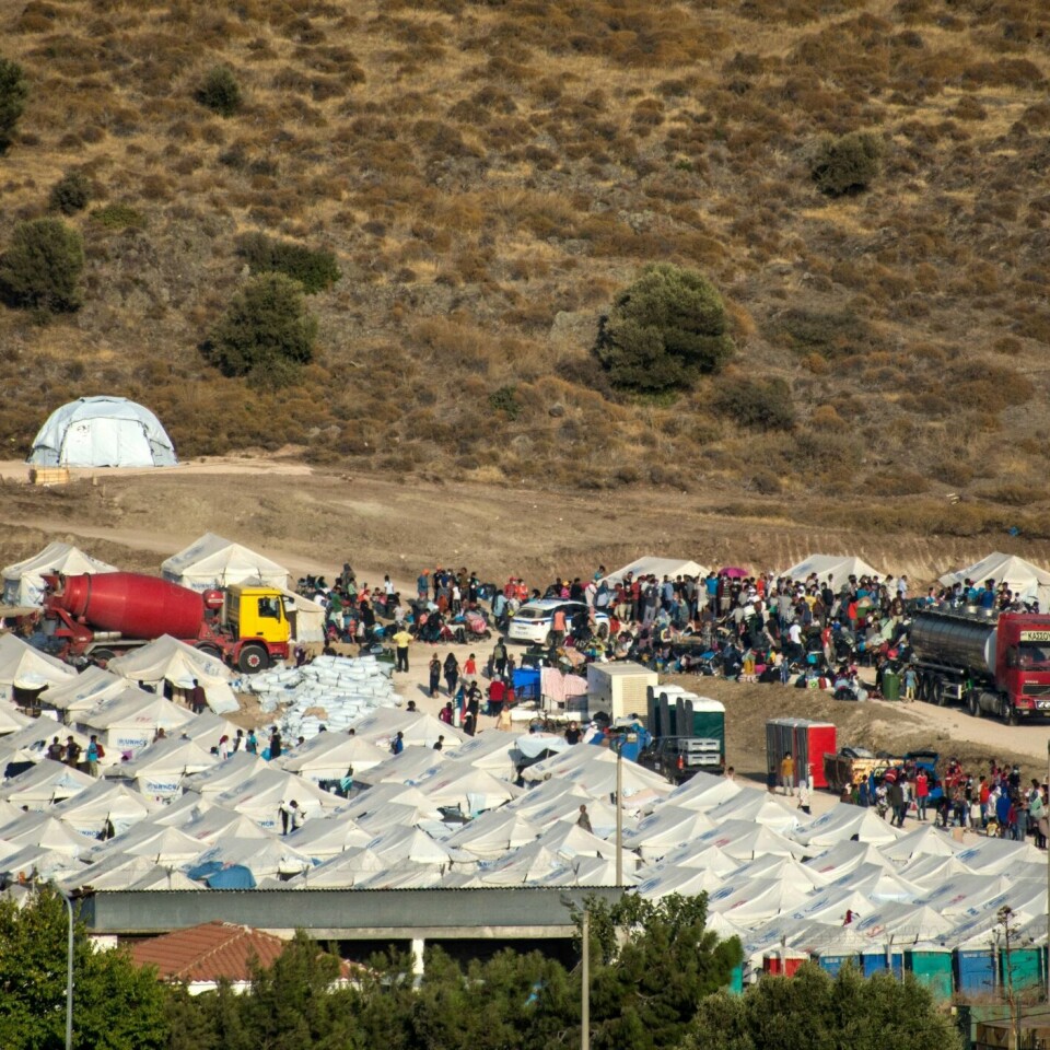 NY: Lesvos har fått en ny flyktningleir. Her skal tusenvis av asylsøkere bo.