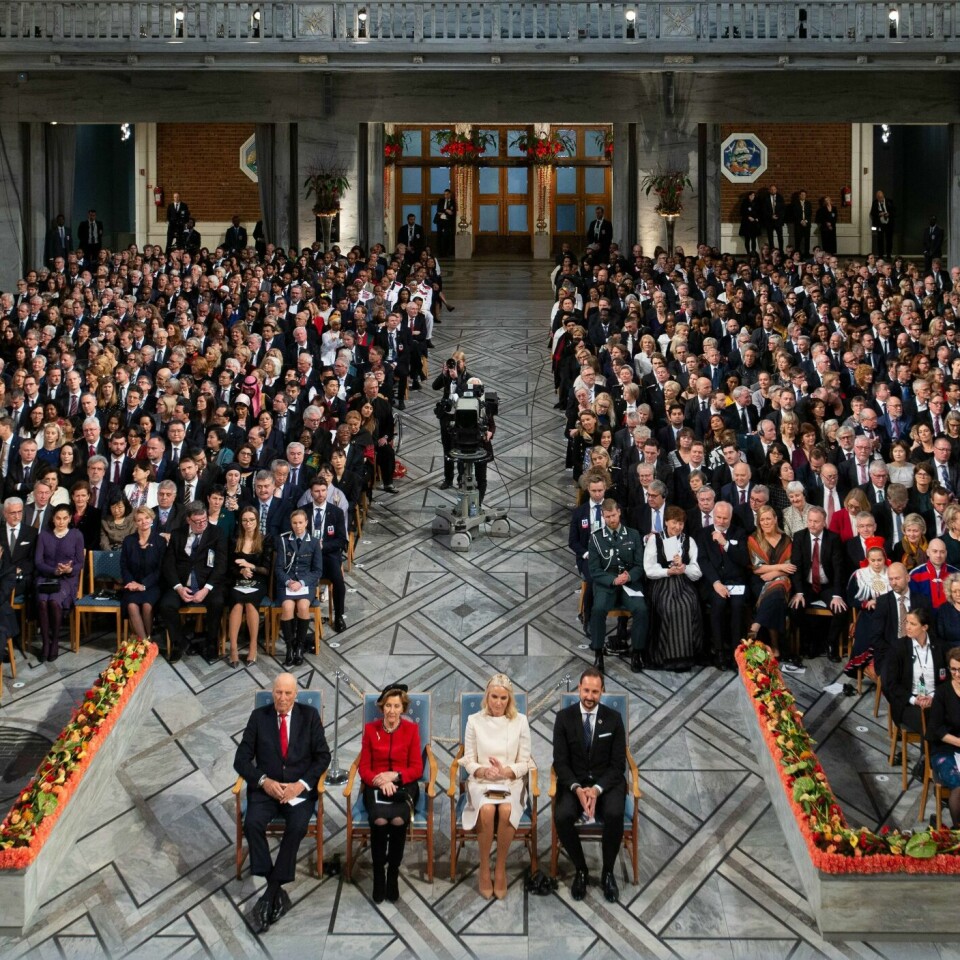 I FJOR: Statsministeren i Etiopia tok imot Nobels fredspris i fjor. Det skjedde i Oslo rådhus.