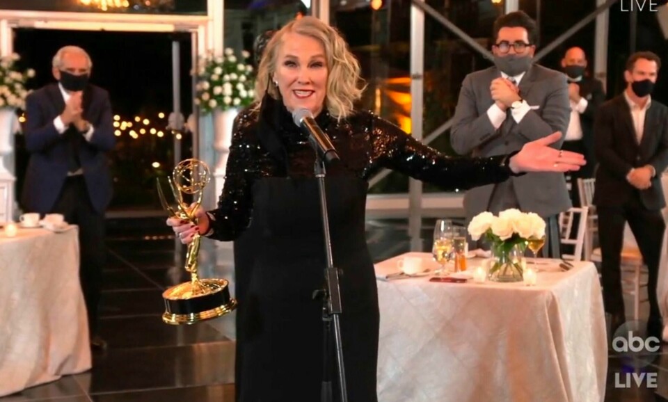 VANT: Catherine O'Hara fikk pris på årets Emmy. Hun fikk den for beste kvinnelige skuespiller i en komedie.