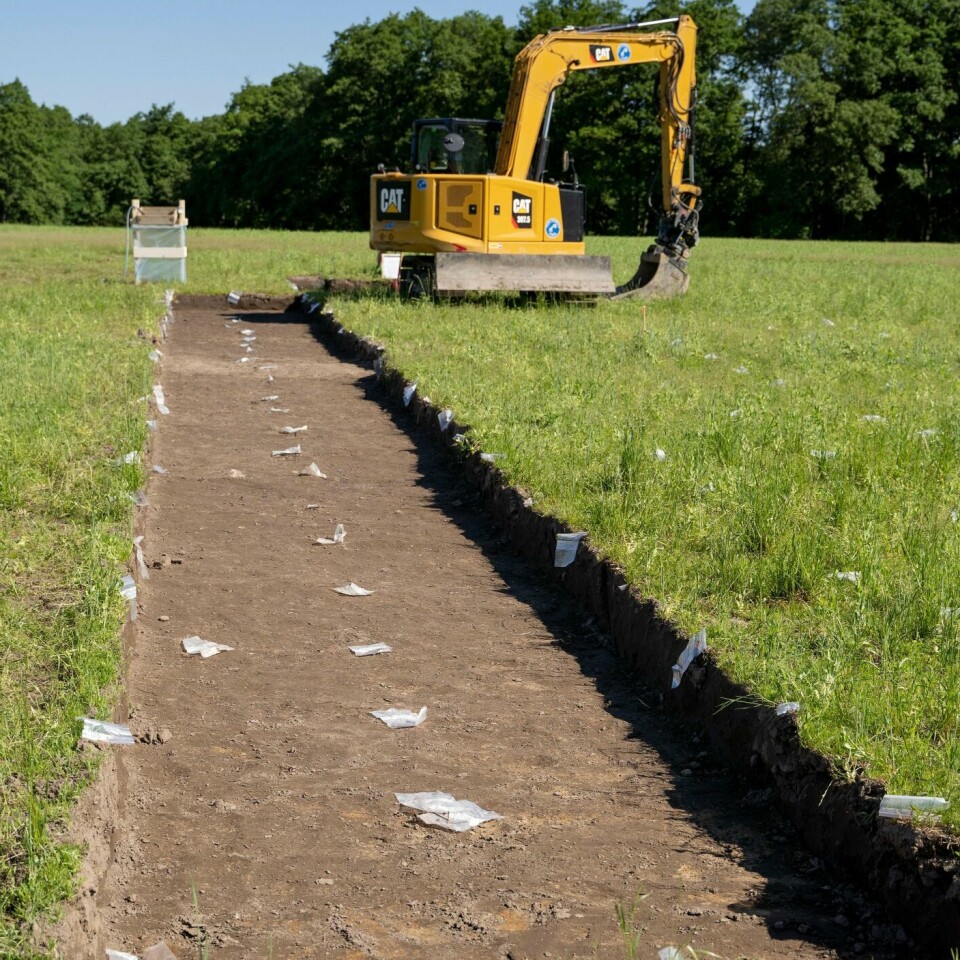 SKIP: Arkeologer graver fram et vikingskip utenfor Halden.