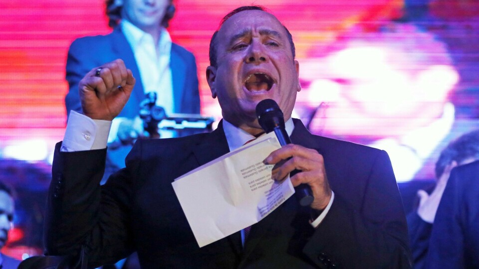 VANT: Alejandro Giammattei vant presidentvalget. Han er Guatemalas nye leder.
