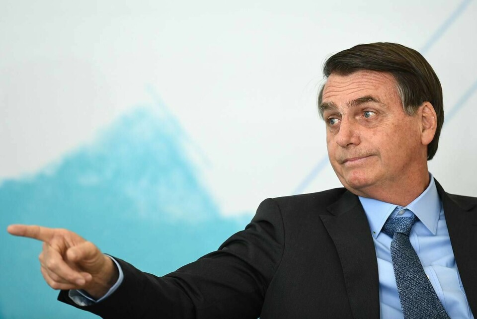 KJEFTER: Norge får kjeft av Brasils president Jair Bolsonaro.