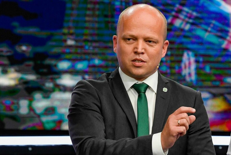 FRAM: Senterpartiet har kapret mange av stemmene i nord. Partiet er nest størst, like bak Arbeiderpartiet. Bildet viser Sps leder Trygve Slagsvold Vedum.