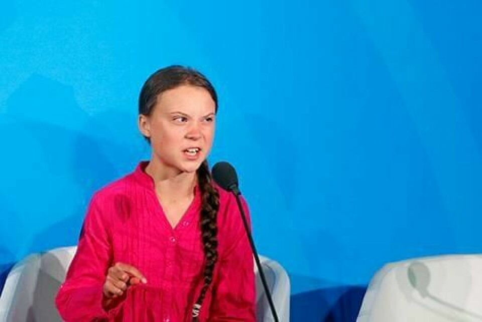 SINT: Greta Thunberg var tydelig sint da hun talte. Det var under åpningen av FN-toppmøtet om klima i New York.