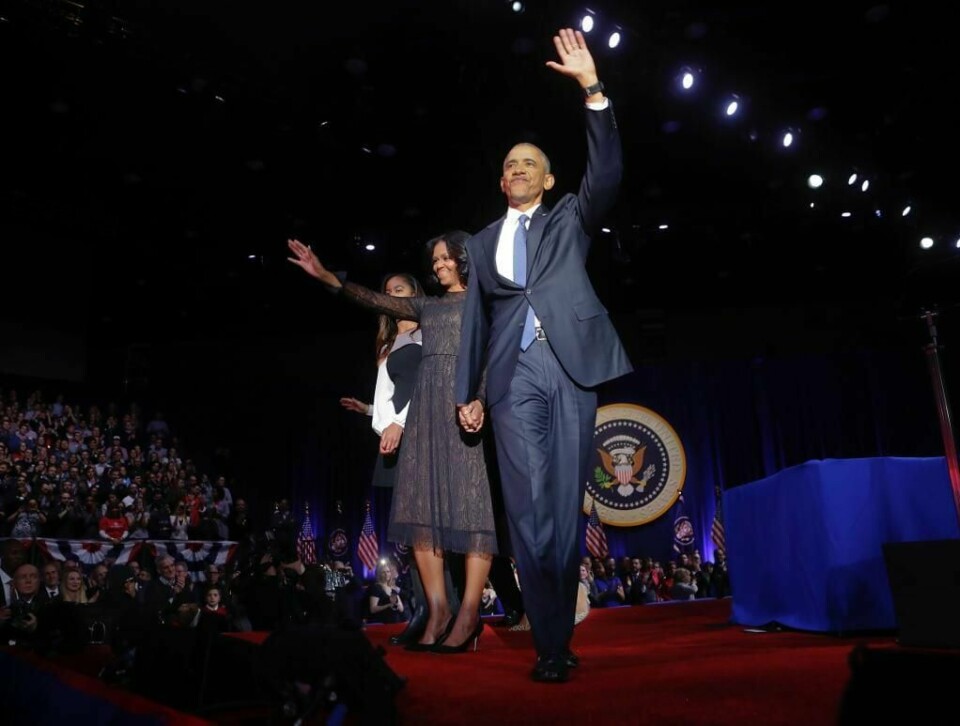 TAKKET: Barack Obama takket for åtte år som USA sin president. Han holdt en siste tale til det amerikanske folket.