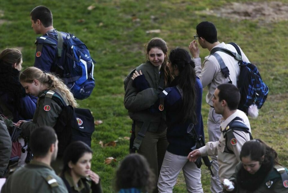ANGREP: En gruppe soldater ble angrepet. En sjåfør i en lastebil kjørte på dem i Jerusalem. Fire soldater fra Israel ble drept.