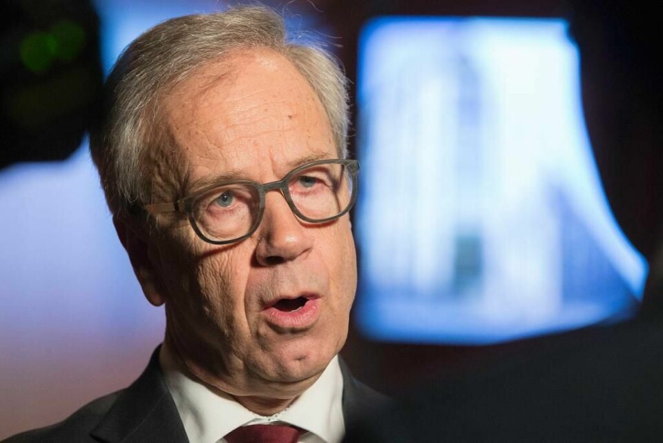 SJEF: Øystein Olsen er sjef i Norges Bank. Han forteller at norske bankene vil låne ut mindre penger enn før.