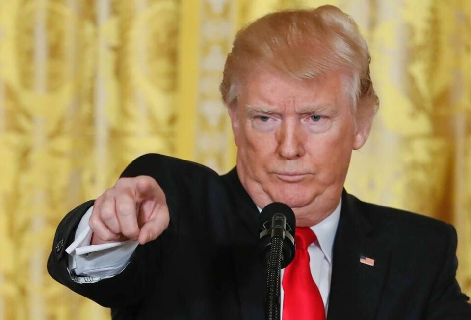 LØGN: President i USA, Donald Trump, sier avisene og kanslene lyver når de sier det er kaos i regjeringen.