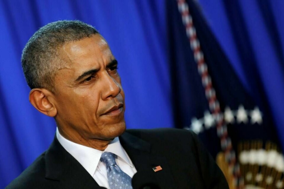 BEKYMRET: President Barack Obama liker ikke at Donald Trump kan bli president etter han.