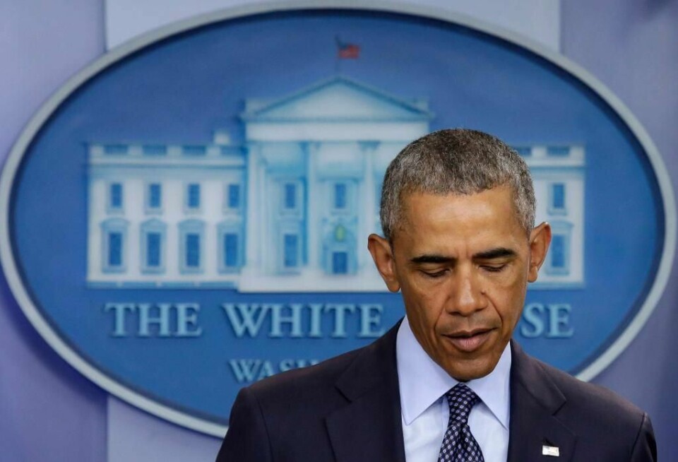 TALE: Barack Obama talte til det amerikanske folket søndag kveld.