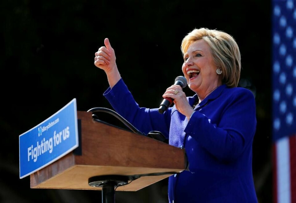 LEDER: Hillary Clinton blir trolig den første kvinnelige presidentkandidaten i USA.
