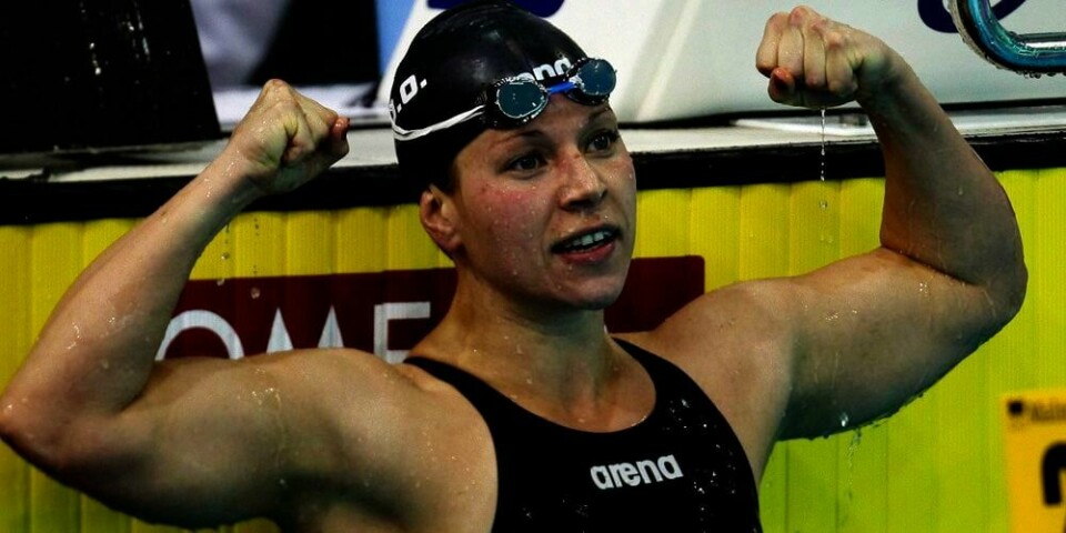 SPENT: Sara Nordenstam svømmer i OL i London lørdag og onsdag. Hun håper på medalje. Her er hun under Europa-mesterskapet tidligere i år.
