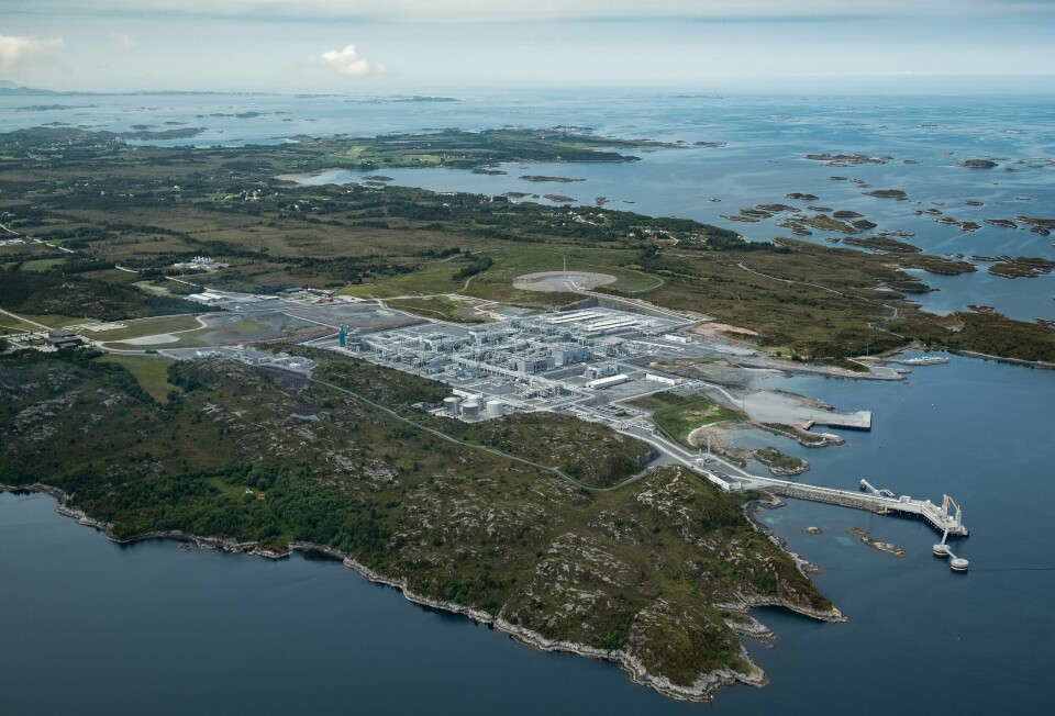 GASS: Nyhamna er Norges nest største gassfelt. Dronebilde av gassanlegget Nyhamna.