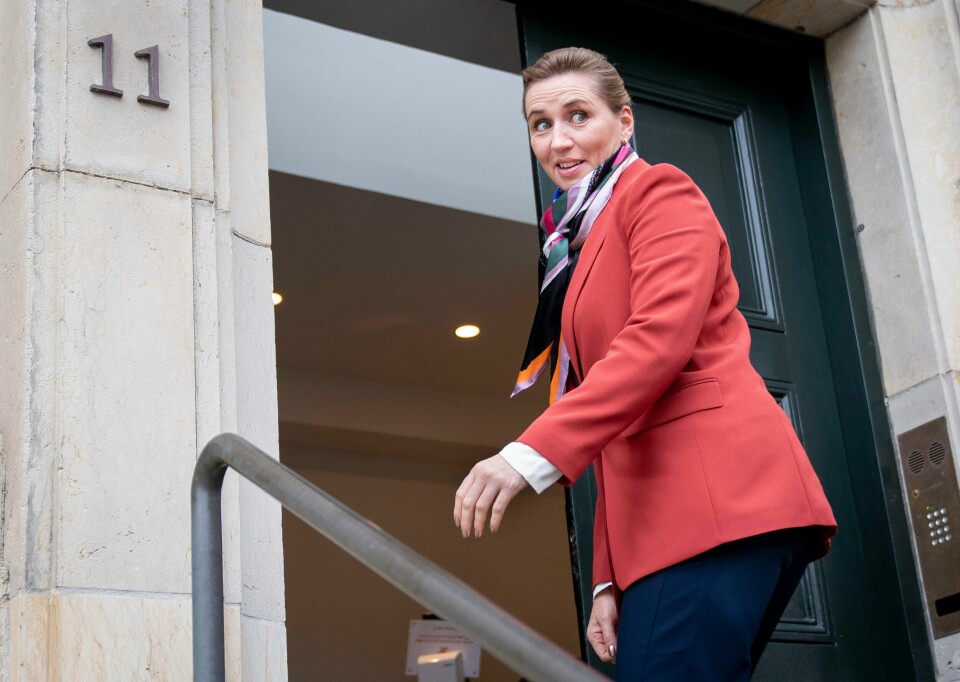 VALG: Mette Frederiksen sier det blir valg i Danmark 1. november. Danmarks statsminister Mette Frederiksen skal holde pressemøte ved statsministerboligen klokka 13 onsdag. Foto: Liselotte Sabroe/ Ritzau AP / NTB