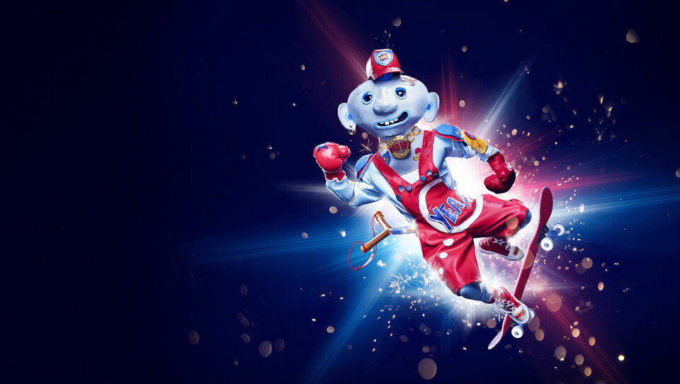 Maskorama maske Bildet er av karakteren xxx i Maskorama i 2023. Foto: Fredrik Arff / Fremantle / NRK