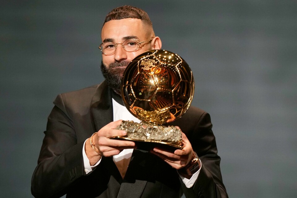 BEST: Karim Benzema vant Gullballen mandag. Karim Benzema vant Gullballen mandag. Foto: Francois Mori / AP / NTB