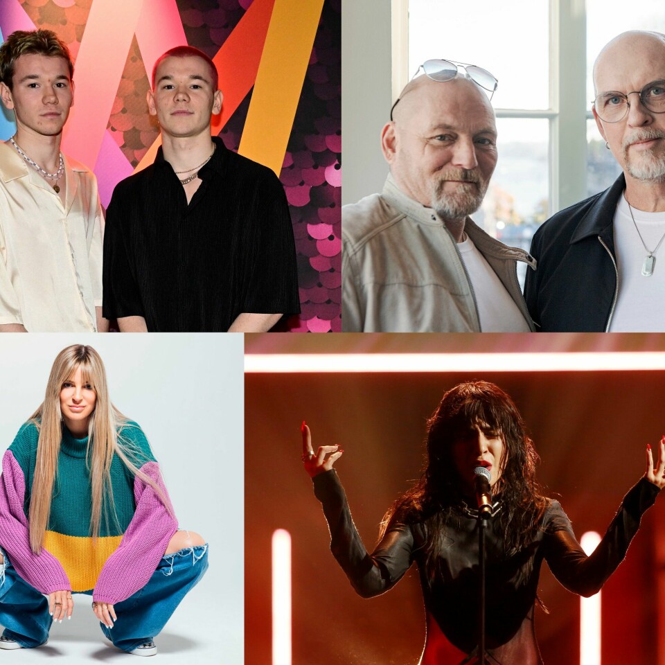 SVERIGE: Dette er noen av artistene i Melodi-festivalen 2023: Marcus og Martinus, Nordman, Laurell og Loreen. Bildet viser et knippe deltakere i Melodifestivalen 2023: Marcus og Martinus, Nordman, Laurell – og tidligere Eurovision-vinner, Loreen. Arkivbilde / pressebilde