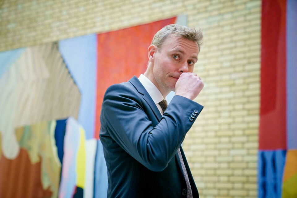 FORSKNING: Svært få menn forsker på kjønn. Ola Borten Moe er forsknings- og høyere utdannings-minister. Det er foreløpig bare milde symptomer for den koronasmittede forsknings- og høyere utdanningsministeren Ola Borten Moe. Foto: Stian Lysberg Solum / NTB
