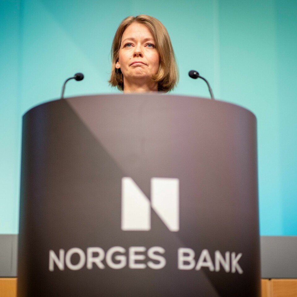 SJEF: Ida Wolden Bache er sentralbank-sjef. Norges Bank setter opp renta. Bildet viser sjefen i Norges Bank.