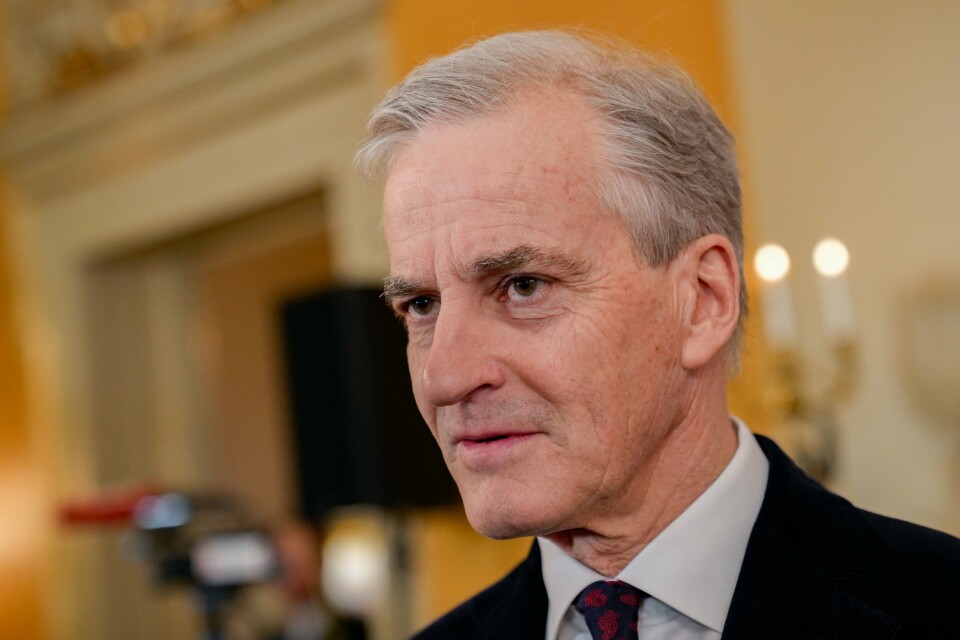 PRESSEKONFERANSE: Statsminister Jonas Gahr Støre holdte oppsummerende presse-konferanse. Statsminister Jonas Gahr Støre (Ap) heldt oppsummerande pressekonferanse i regjeringa sitt representasjonsanlegg i Oslo tysdag.Foto: Fredrik Varfjell / NTB / NPK