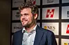 Bildet er av Magnus Carlsen. Carlsen sikret seg en ny VM-tittel i sjakk.