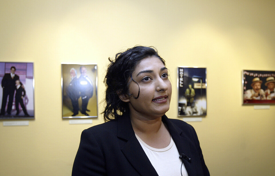 KJENT: Shabana Rehman løftet mulla Krekar i 2004. Det fikk hun mye oppmerksomhet for. Men Krekar var rasende. I 2020 ble Krekar utlevert til Italia. Han ble dømt for planlegging av terror. I 2004 måtte Shabana Rehman kommentere det mye omtalte løftet av mulla Krekar. Foto: Håkon Mosvold Larsen / NTB