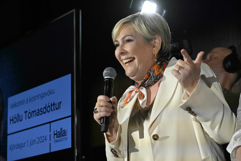 KVINNER MED MAKT: Noen land har hatt mange kvinnelige presidenter. Blant annet Island. Her er nyvalgte Halla Tómasdóttir. Bilde av nyvalgt president i Island, Halla Tomasdottir. Foto: AFP