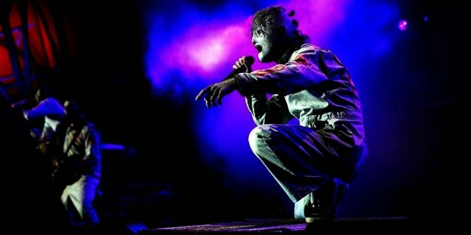 FESTIVAL: : Slipknot var ett av bandene som åpnet Roskilde-festivalen i Danmark torsdag. Omtrent 130.000 mennesker er ventet til festivalen.