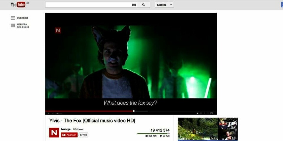POPULÆR: Ylvis-brødrene har gjort suksess med videoen «The Fox» på nettstedet YouTube.