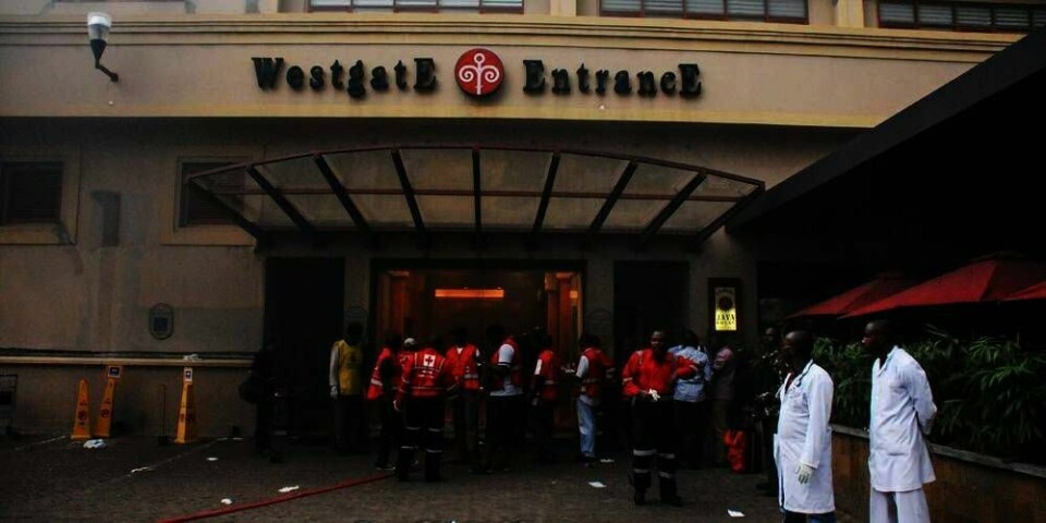 TERROR: Gisler holder fanget på kjøpesenteret Westgate i Nairobi, Kenya.