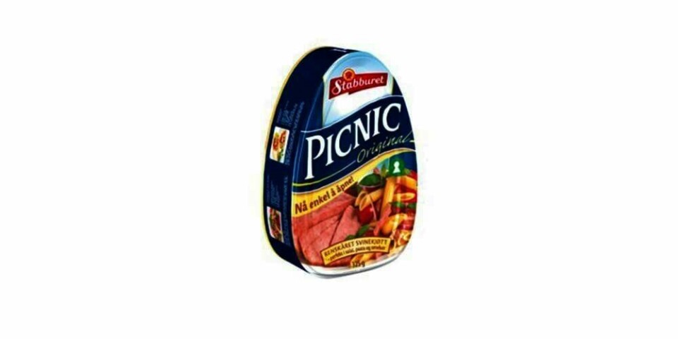 FEIL: Det kan være hull i noen bokser med Picnic-skinke. Derfor ber Orkla folk om å levere tilbake skinkebokser.