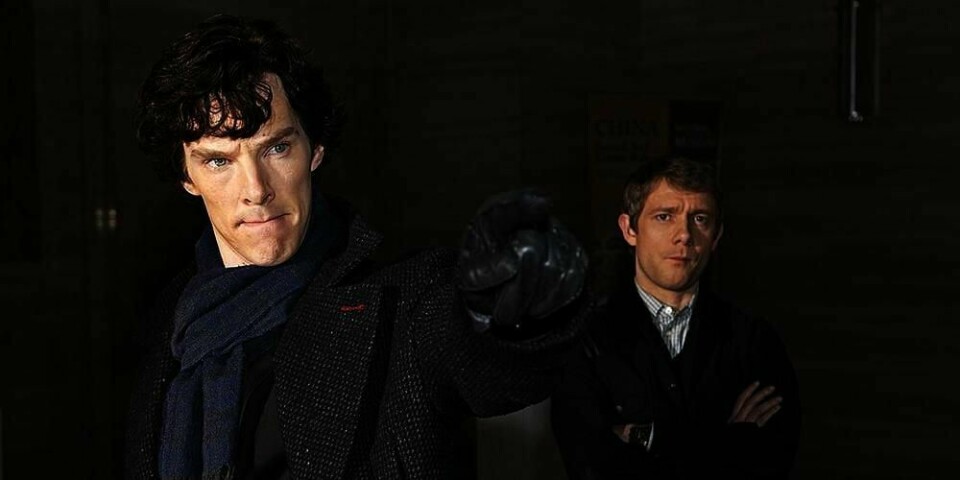 VENTER: Neste år starter innspillingen av fjerde sesong av «Sherlock». Benedict Cumberbatch (til venstre) spiller Sherlock. Martin Freeman spiller kollegaen Doktor Watson.