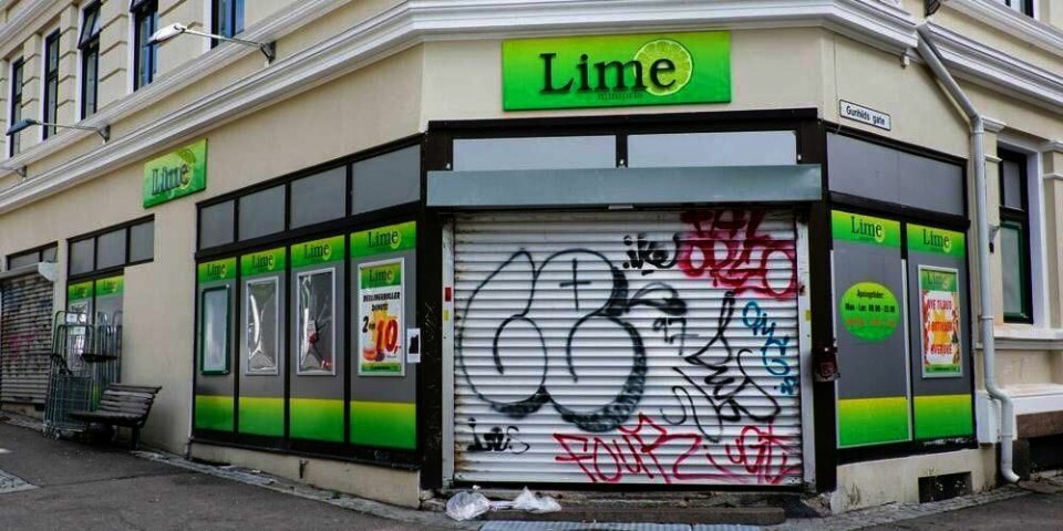 STENGT: Lime-butikker på hele Østlandet ble stengt etter at politiet aksjonerte mot matvarekjeden.