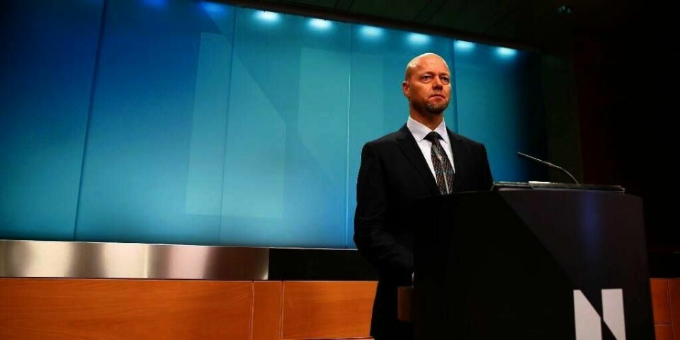 TAPTE PENGER: Yngve Slyngstad i Norges Bank la fram tall for oljefondet onsdag.