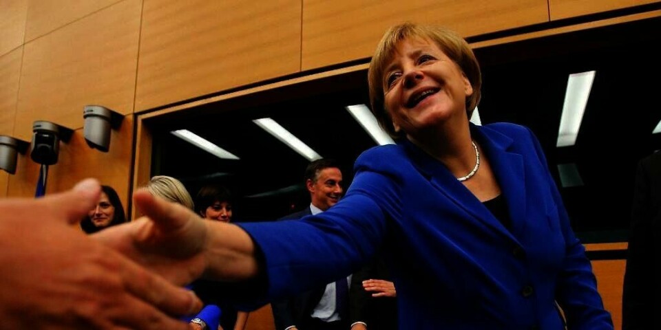 FAVORITT:Fredag blir Nobels fredspris delt ut. Mange tror den kan gå til Angela Merkel.