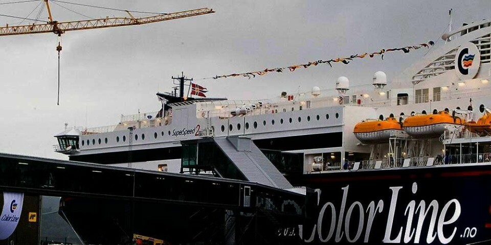 FERJE:  Politiet mener ekteparet har hjulpet flyktninger fra Danmark til Norge. De brukte en ferje, ifølge politiet. De er arrestert og mistenkt for å ha smuglet mennesker.