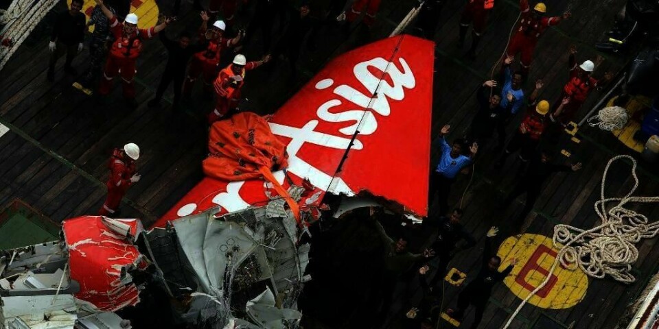 STYRTET: AirAsia-flyet med 162 mennesker om bord var på vei fra Indonesia til Singapore. Det styrtet over Javasjøen 28. desember 2014.