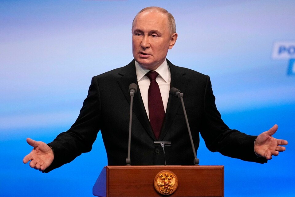 VALG I RUSSLAND: Vladimir Putin vinner valget i Russland. Søndag var en del av stemmene talt. Rundt 88 prosent stemte på Putin. Bildet viser Vladimir Putin.