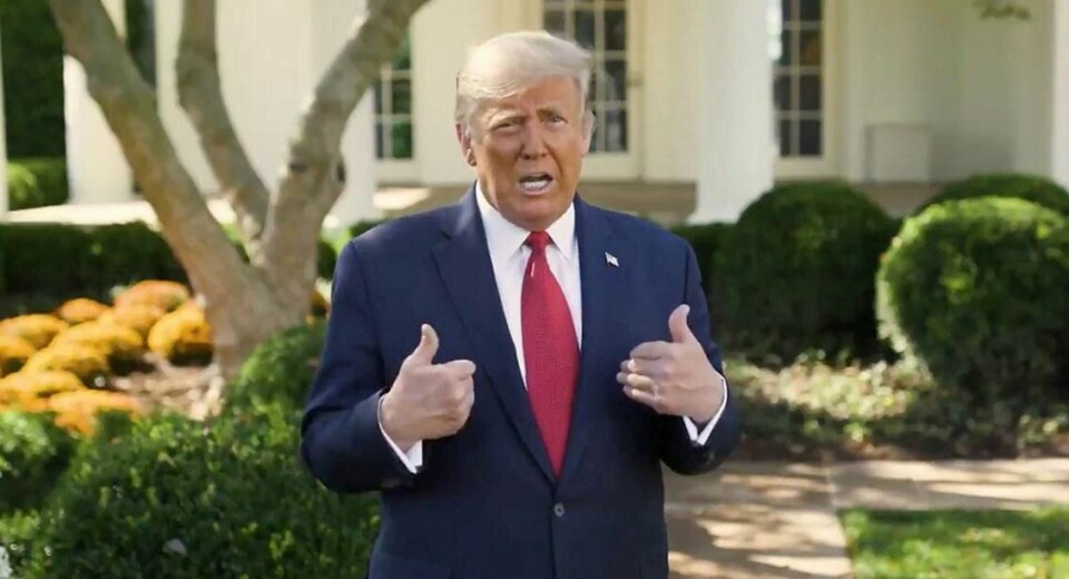 SYMPTOM-FRI: Donald Trump skal ikke ha hatt symptomer på korona det siste døgnet. Det sier legen hans.