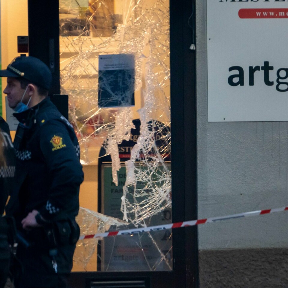 INNBRUDD: Tjuver brøt seg inn i et galleri i Oslo.