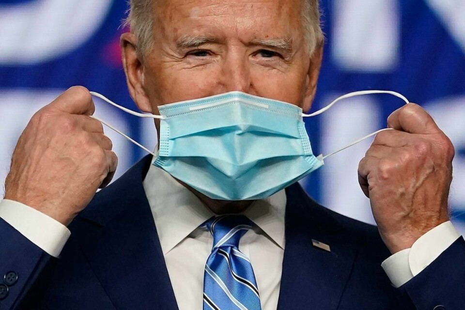 TELLER: Fortsatt holder de på å telle stemmer i USA. Men Joe Biden trenger bare å vinne én stat til for å bli president.